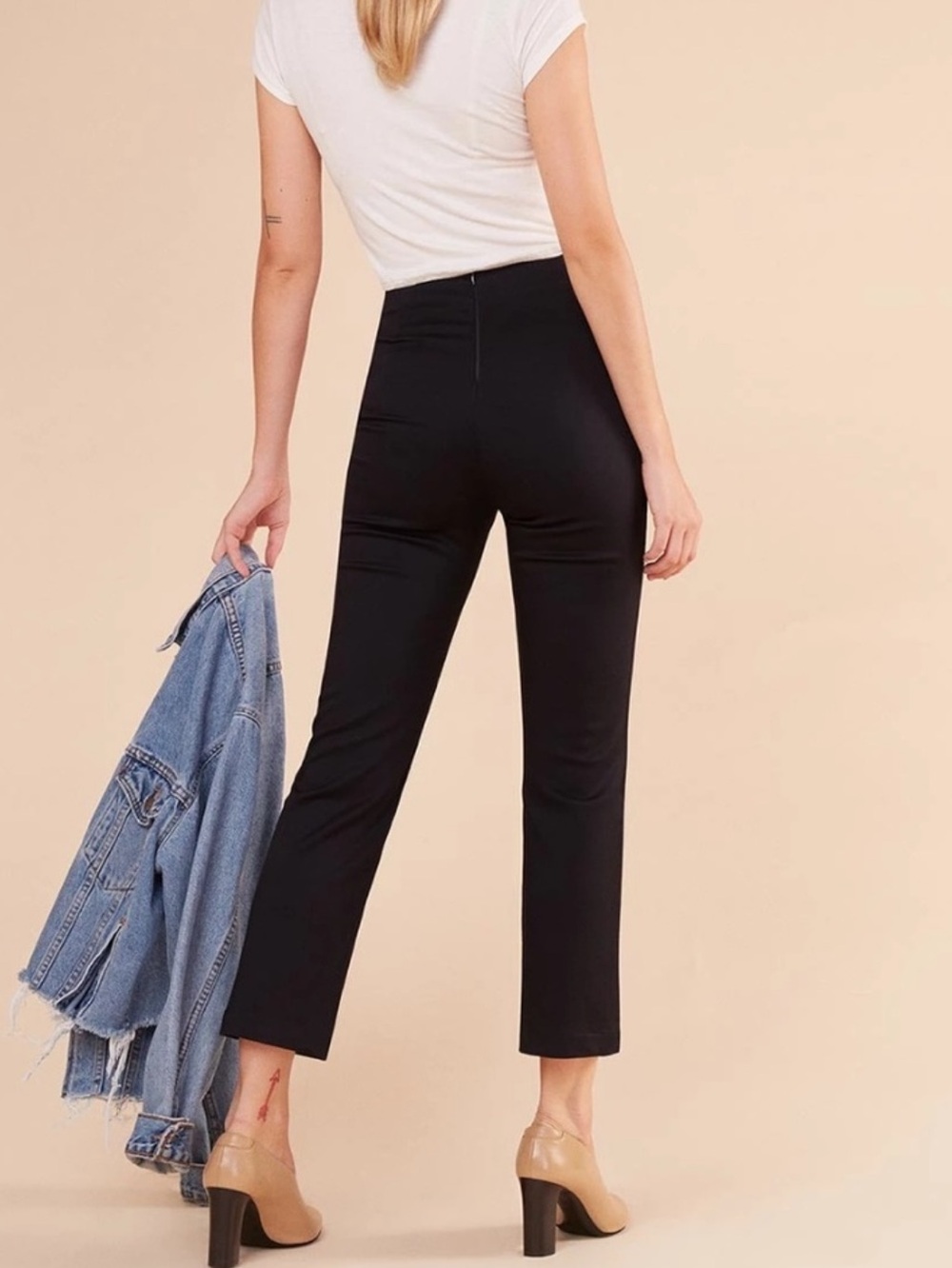 Reformation Black High Waisted Pants Size 2